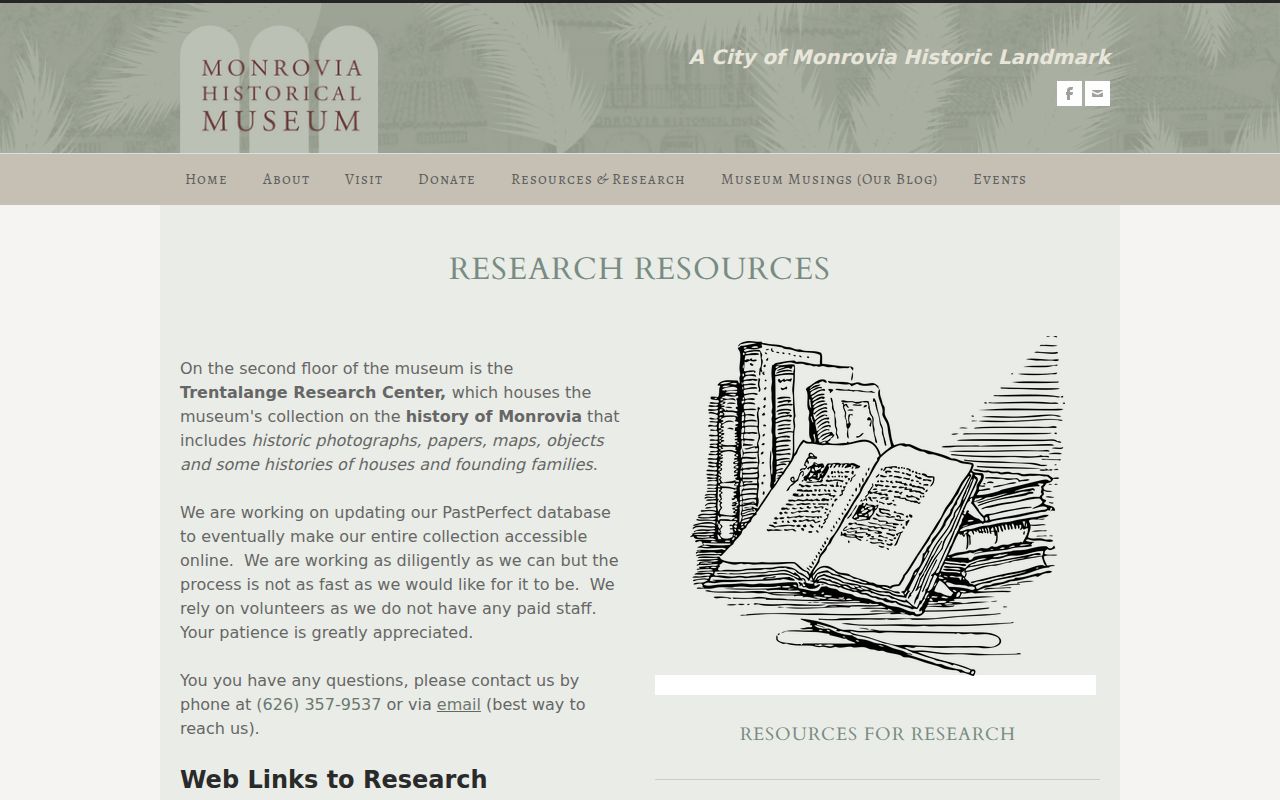 Monrovia city directory Historical Museum research collections