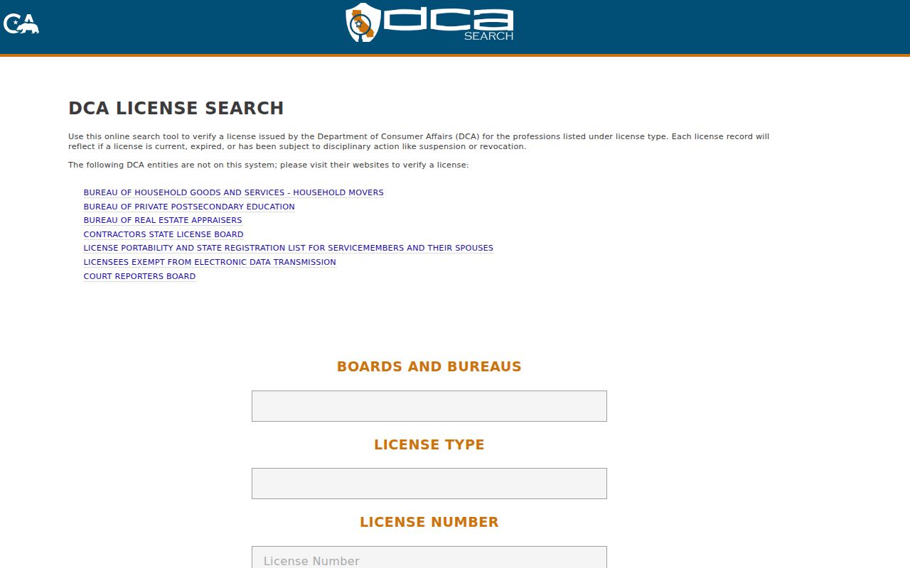 Monrovia residents directory professional license search